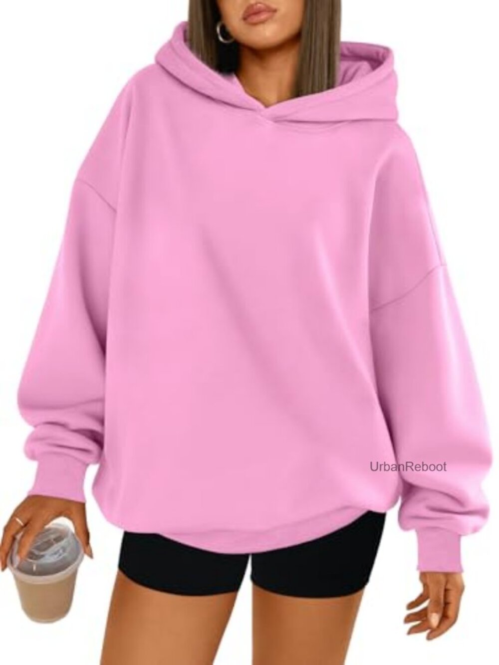 Oversized Hoodie Cute Comfort Sweatshirt Cotton Polyester Fleece Lined Pullover